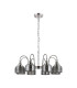 DeRuyter 73cm Semi Flush/Pendant 8 Light E27 Polished Nickel/Smoke Glass-4