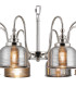 DeRuyter 73cm Semi Flush/Pendant 8 Light E27 Polished Nickel/Smoke Glass-6