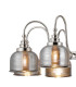 DeRuyter 73cm Semi Flush/Pendant 8 Light E27 Polished Nickel/Smoke Glass-7