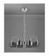 DeRuyter 73cm Semi Flush/Pendant 8 Light E27 Polished Nickel/Smoke Glass-8