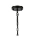 DeRuyter 73cm Semi Flush/Pendant 8 Light E27 Satin Black/Clear Glass-5
