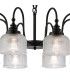 DeRuyter 73cm Semi Flush/Pendant 8 Light E27 Satin Black/Clear Glass-6