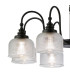 DeRuyter 73cm Semi Flush/Pendant 8 Light E27 Satin Black/Clear Glass-7