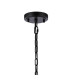DeRuyter 73cm Semi Flush/Pendant 8 Light E27 Satin Black/Frosted Glass-5
