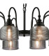 DeRuyter 73cm Semi Flush/Pendant 8 Light E27 Satin Black/Smoke Glass-6