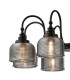 DeRuyter 73cm Semi Flush/Pendant 8 Light E27 Satin Black/Smoke Glass-7