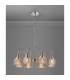 DeRuyter 73cm Semi Flush/Pendant 8 Light E27 Satin Nickel/Amber Glass-3
