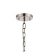 DeRuyter 73cm Semi Flush/Pendant 8 Light E27 Satin Nickel/Amber Glass-5