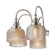 DeRuyter 73cm Semi Flush/Pendant 8 Light E27 Satin Nickel/Amber Glass-7