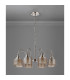 DeRuyter 73cm Semi Flush/Pendant 8 Light E27 Satin Nickel/Amber Glass-8