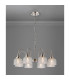 DeRuyter 73cm Semi Flush/Pendant 8 Light E27 Satin Nickel/Clear Glass-3