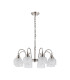 DeRuyter 73cm Semi Flush/Pendant 8 Light E27 Satin Nickel/Clear Glass-4