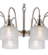 DeRuyter 73cm Semi Flush/Pendant 8 Light E27 Satin Nickel/Clear Glass-6