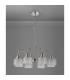 DeRuyter 73cm Semi Flush/Pendant 8 Light E27 Satin Nickel/Clear Glass-8