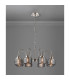 DeRuyter 73cm Semi Flush/Pendant 8 Light E27 Satin Nickel/Smoke Glass-3