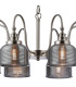 DeRuyter 73cm Semi Flush/Pendant 8 Light E27 Satin Nickel/Smoke Glass-6