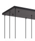 DeRuyter 12 Light Rectangular Pendant E27 Satin Black/Prismatic Dome Glass Amber Item Weight: 16kg-6