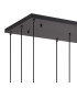 DeRuyter 12 Light Rectangular Pendant E27 Satin Black/Prismatic Dome Glass Clear Item Weight: 16.1kg-6