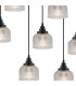 DeRuyter 12 Light Rectangular Pendant E27 Satin Black/Prismatic Dome Glass Clear Item Weight: 16.1kg-7