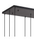 DeRuyter 12 Light Rectangular Pendant E27 Satin Black/Prismatic Dome Glass Frosted Item Weight: 16.1kg-6
