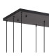 DeRuyter 12 Light Rectangular Pendant E27 Satin Black/Prismatic Dome Glass Smoke Item Weight: 16.1kg-6