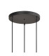DeRuyter 3 Light Round Pendant E27 Satin Black/Prismatic Dome Glass Amber-5