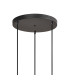 DeRuyter 3 Light Round Pendant E27 Satin Black/Prismatic Dome Glass Clear-5