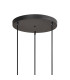 DeRuyter 3 Light Round Pendant E27 Satin Black/Prismatic Dome Glass Frosted-5