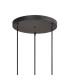DeRuyter 3 Light Round Pendant E27 Satin Black/Prismatic Dome Glass Smoke-5