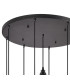 DeRuyter 9 Light Round Pendant E27 Satin Black/Prismatic Dome Glass Amber-6