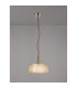 DeRuyter 27cm Flush/Single Pendant 1 Light Adjustable E27 Antique Brass/Amber Glass-3