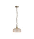 DeRuyter 27cm Flush/Single Pendant 1 Light Adjustable E27 Antique Brass/Amber Glass-5