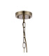 DeRuyter 27cm Flush/Single Pendant 1 Light Adjustable E27 Antique Brass/Amber Glass-6