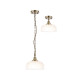 DeRuyter 27cm Flush/Single Pendant 1 Light Adjustable E27 Antique Brass/Frosted Glass-3