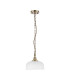 DeRuyter 27cm Flush/Single Pendant 1 Light Adjustable E27 Antique Brass/Frosted Glass-4