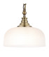 DeRuyter 27cm Flush/Single Pendant 1 Light Adjustable E27 Antique Brass/Frosted Glass-6