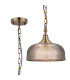 DeRuyter 27cm Flush/Single Pendant 1 Light Adjustable E27 Antique Brass/Smoke Glass-1