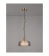 DeRuyter 27cm Flush/Single Pendant 1 Light Adjustable E27 Antique Brass/Smoke Glass-3