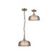 DeRuyter 27cm Flush/Single Pendant 1 Light Adjustable E27 Antique Brass/Smoke Glass-4