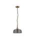 DeRuyter 27cm Flush/Single Pendant 1 Light Adjustable E27 Antique Brass/Smoke Glass-5
