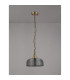 DeRuyter 27cm Flush/Single Pendant 1 Light Adjustable E27 Antique Brass/Smoke Glass-8