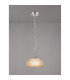DeRuyter 27cm Flush/Single Pendant 1 Light Adjustable E27 Polished Nickel/Amber Glass-3
