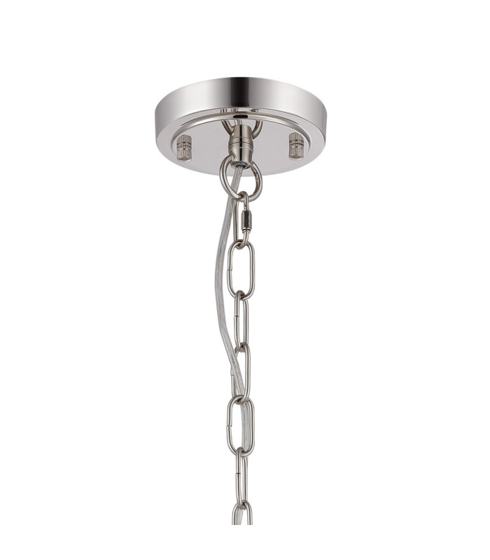 DeRuyter 27cm Flush/Single Pendant 1 Light Adjustable E27 Polished Nickel/Amber Glass-6