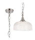 DeRuyter 27cm Flush/Single Pendant 1 Light Adjustable E27 Polished Nickel/Frosted Glass-1