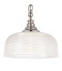 DeRuyter 27cm Flush/Single Pendant 1 Light Adjustable E27 Polished Nickel/Frosted Glass-7