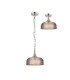 DeRuyter 27cm Flush/Single Pendant 1 Light Adjustable E27 Polished Nickel/Smoke Glass-4
