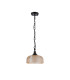 DeRuyter 27cm Flush/Single Pendant 1 Light Adjustable E27 Satin Black/Amber Glass-5