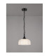 DeRuyter 27cm Flush/Single Pendant 1 Light Adjustable E27 Satin Black/Clear Glass-3