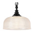 DeRuyter 27cm Flush/Single Pendant 1 Light Adjustable E27 Satin Black/Clear Glass-7