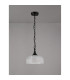 DeRuyter 27cm Flush/Single Pendant 1 Light Adjustable E27 Satin Black/Clear Glass-8